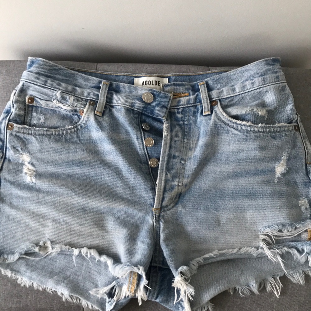 Agolde Parker swawpmeet denim shorts